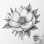 Tattoo sketch buttercup flower – tattoo sketch (№1759837691_0, 07.10.2025 11:48) — tattoovalue.net