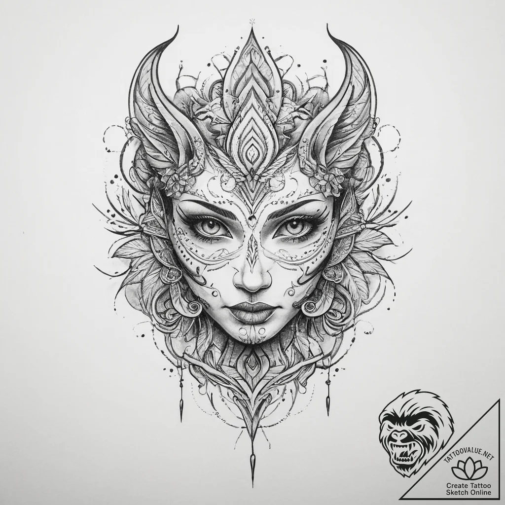 Tattoo sketch town, concept art for tattoo, o... - tattoo sketch (№1759837908_0, 07.10.2025 11:51) — tattoovalue.net