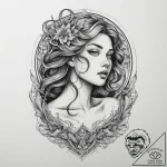 Tattoo sketch siren on a rock, tattoo drawing… – tattoo sketch (№1759840091_0, 07.10.2025 12:28) — tattoovalue.net