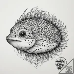 Tattoo sketch porcupinefish, tattoo line art,… – tattoo sketch (№1759840309_0, 07.10.2025 12:31) — tattoovalue.net
