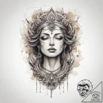 Tattoo sketch divine origin, artistic tattoo… – tattoo sketch (№1759841178_0, 07.10.2025 12:46) — tattoovalue.net