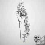 Tattoo sketch sensual wrist with a vine, ink… – tattoo sketch (№1759841613_0, 07.10.2025 12:53) — tattoovalue.net