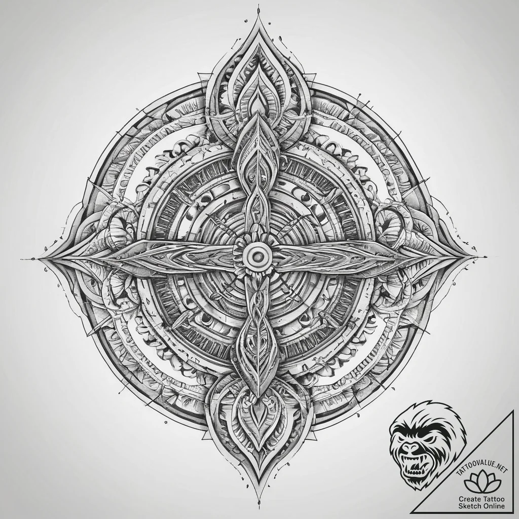 Tattoo sketch soldier with a futuristic weapo... - tattoo sketch (№1759841831_0, 07.10.2025 12:57) — tattoovalue.net
