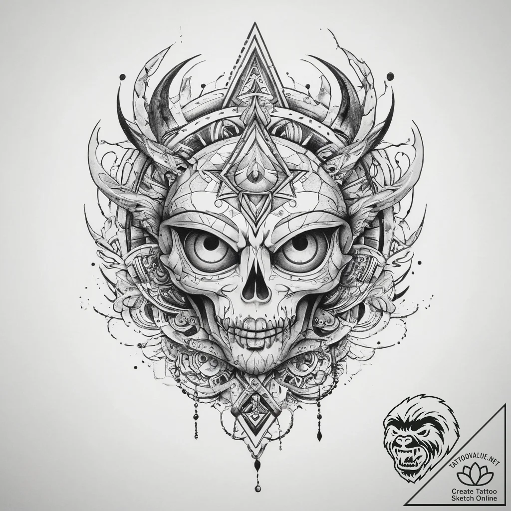 Tattoo sketch cosmic entity, tattoo line art,... - tattoo sketch (№1759842916_0, 07.10.2025 13:15) — tattoovalue.net
