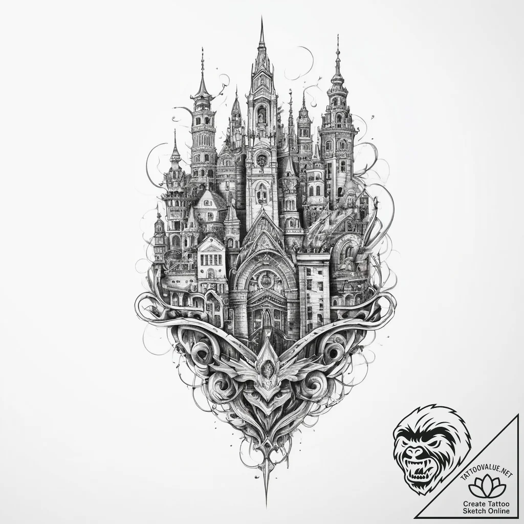 Tattoo sketch city - tattoo sketch (№1759843791_0, 07.10.2025 13:29) — tattoovalue.net