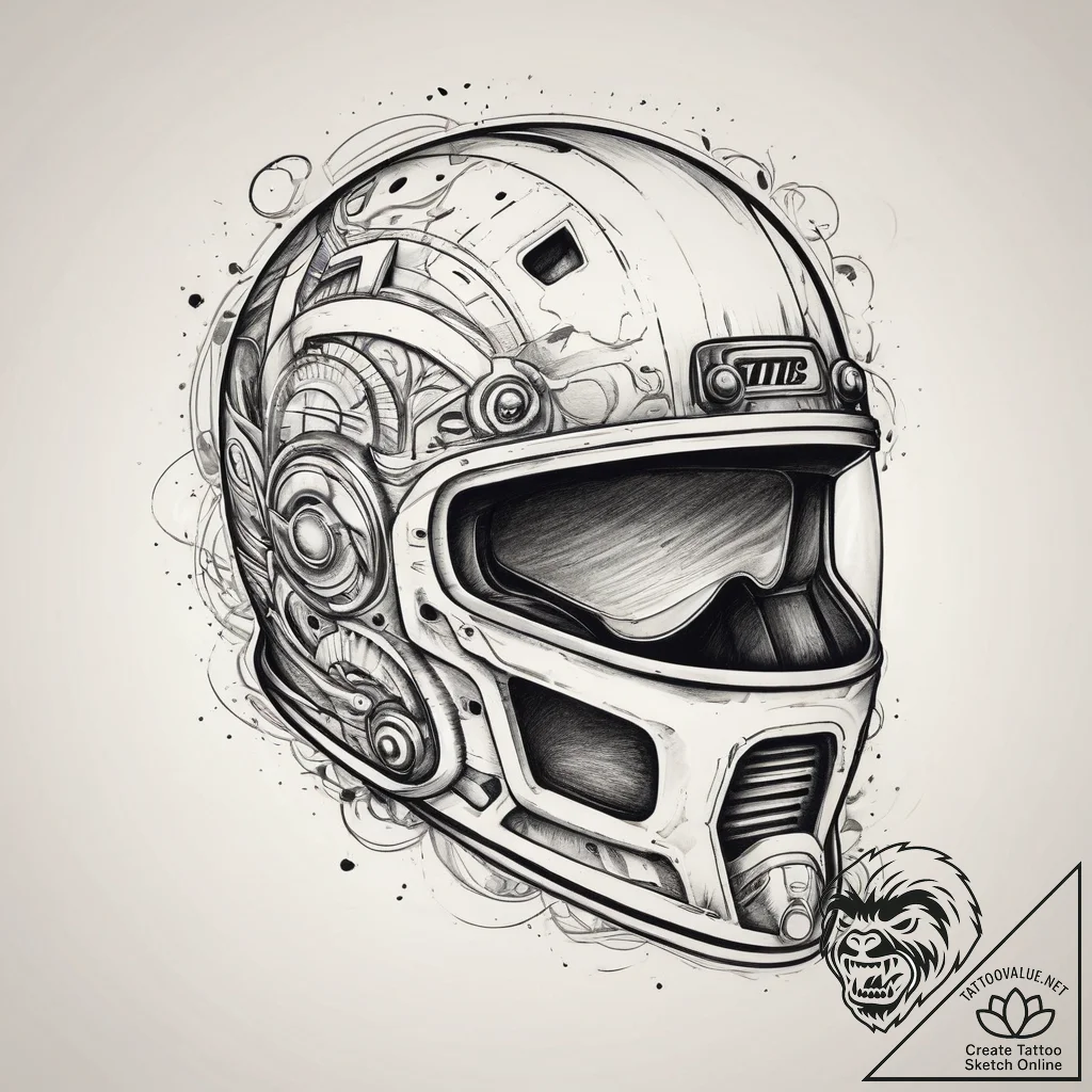 Tattoo sketch helmet, tattoo drawing outline,... - tattoo sketch (№1759847045_0, 07.10.2025 14:24) — tattoovalue.net