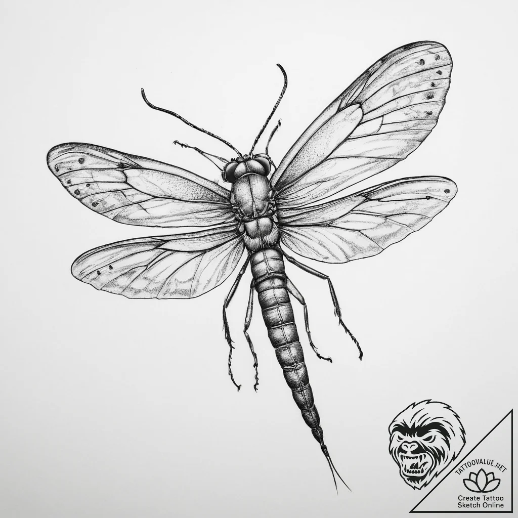 Tattoo sketch scorpionfly - tattoo sketch (№1759847921_0, 07.10.2025 14:38) — tattoovalue.net