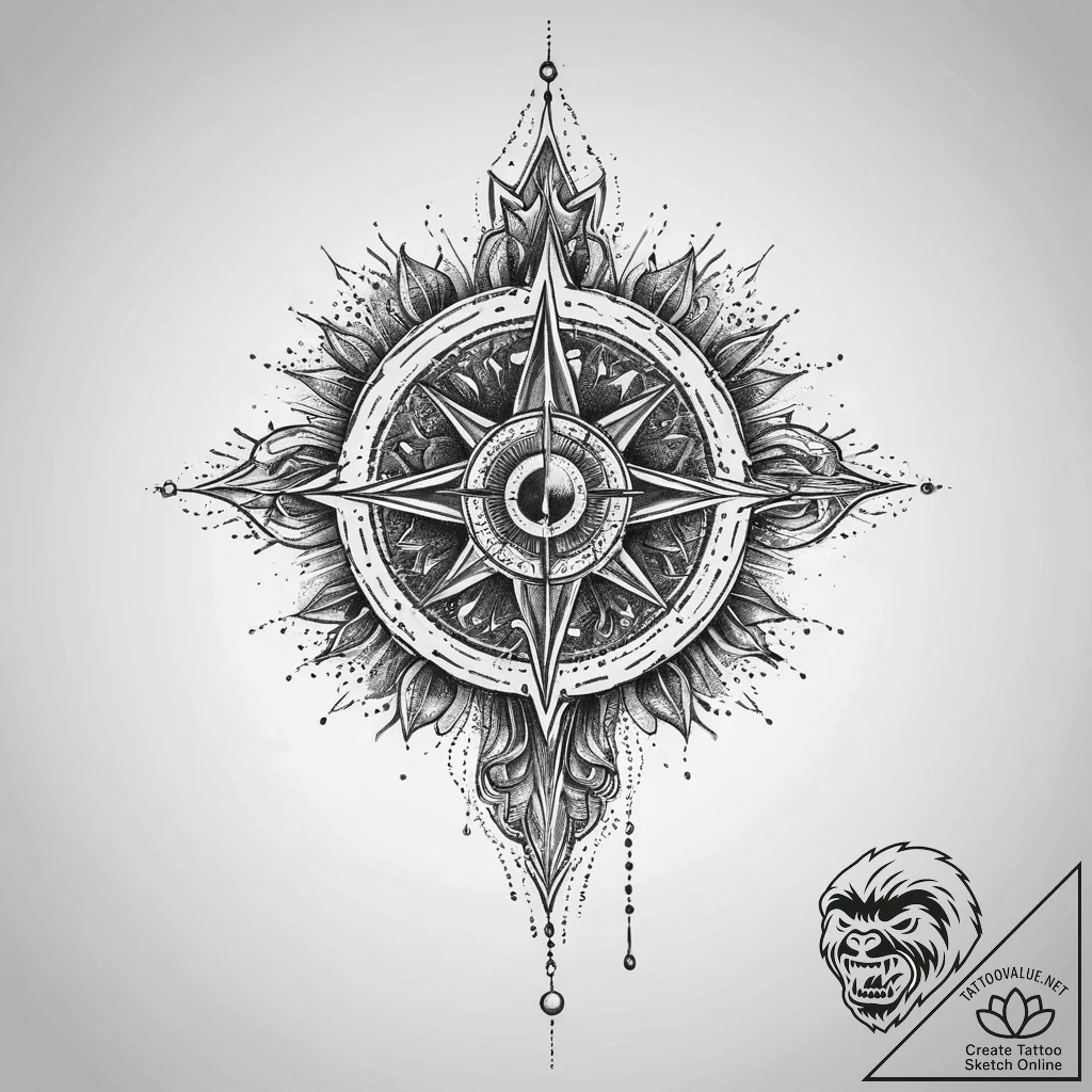 Tattoo sketch cosmic fount, concept art for t... - tattoo sketch (№1759849003_0, 07.10.2025 14:56) — tattoovalue.net