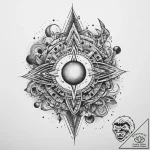 Tattoo sketch cosmic land, concept art for ta… – tattoo sketch (№1759850516_0, 07.10.2025 15:21) — tattoovalue.net