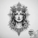 Tattoo sketch religious figure, tattoo drawin… – tattoo sketch (№1759852683_0, 07.10.2025 15:58) — tattoovalue.net