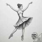 Tattoo sketch dancer a ballet dancer silhouet… – tattoo sketch (№1759853548_0, 07.10.2025 16:12) — tattoovalue.net