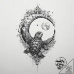 Tattoo sketch turtleneck sweater with a moon,… – tattoo sketch (№1759853765_0, 07.10.2025 16:16) — tattoovalue.net