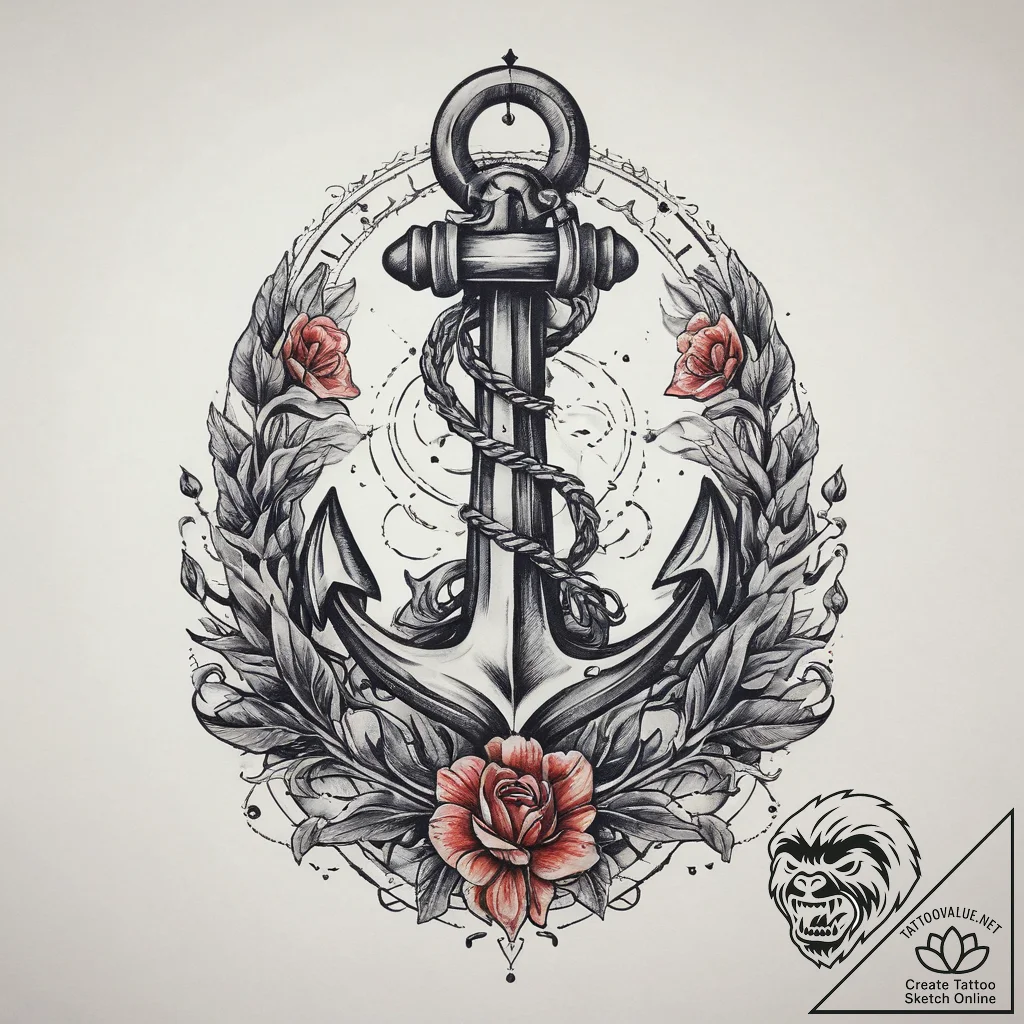 Tattoo sketch anchor, tattoo sketch design, o... - tattoo sketch (№1759856373_0, 07.10.2025 16:59) — tattoovalue.net
