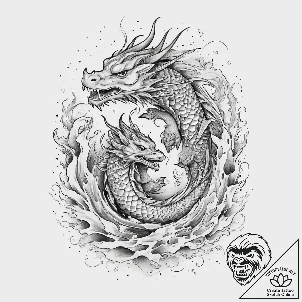 Tattoo sketch red, tattoo line art, clean lin... - tattoo sketch (№1759857237_0, 07.10.2025 17:13) — tattoovalue.net