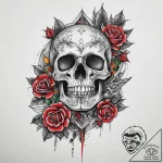 Tattoo sketch hunting a person with a gun, ta… – tattoo sketch (№1759857892_0, 07.10.2025 17:24) — tattoovalue.net