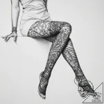 Tattoo sketch stockings with lace, tattoo lin… – tattoo sketch (№1759858974_0, 07.10.2025 17:42) — tattoovalue.net