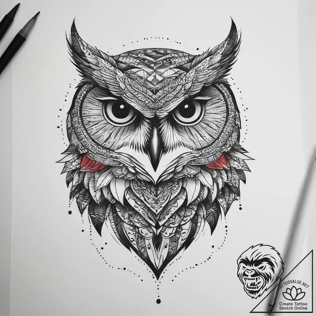 Tattoo sketch owl tattoo, tattoo drawing outl... - tattoo sketch (№1759859192_0, 07.10.2025 17:46) — tattoovalue.net