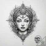 Tattoo sketch divine origin – tattoo sketch (№1759861364_0, 07.10.2025 18:22) — tattoovalue.net