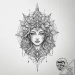 Tattoo sketch cosmic domain, tattoo line art,… – tattoo sketch (№1759862011_0, 07.10.2025 18:33) — tattoovalue.net