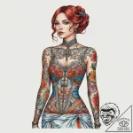 Tattoo sketch tailor’s dummy with a dress, ta… – tattoo sketch (№1759862875_0, 07.10.2025 18:47) — tattoovalue.net