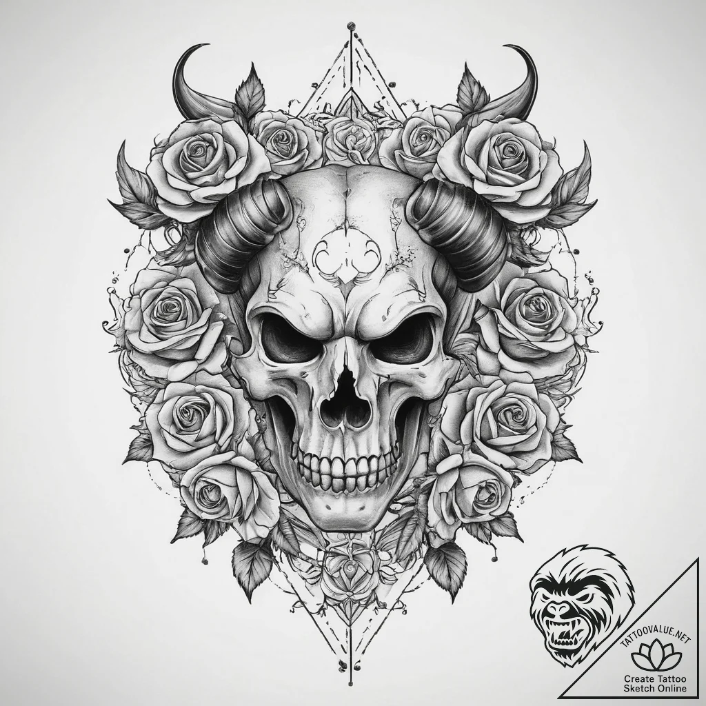Tattoo sketch minotaur, tattoo line art, clea... - tattoo sketch (№1759865038_0, 07.10.2025 19:23) — tattoovalue.net