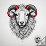 Tattoo sketch sheep, tattoo line art, black a… – tattoo sketch (№1759865471_0, 07.10.2025 19:31) — tattoovalue.net