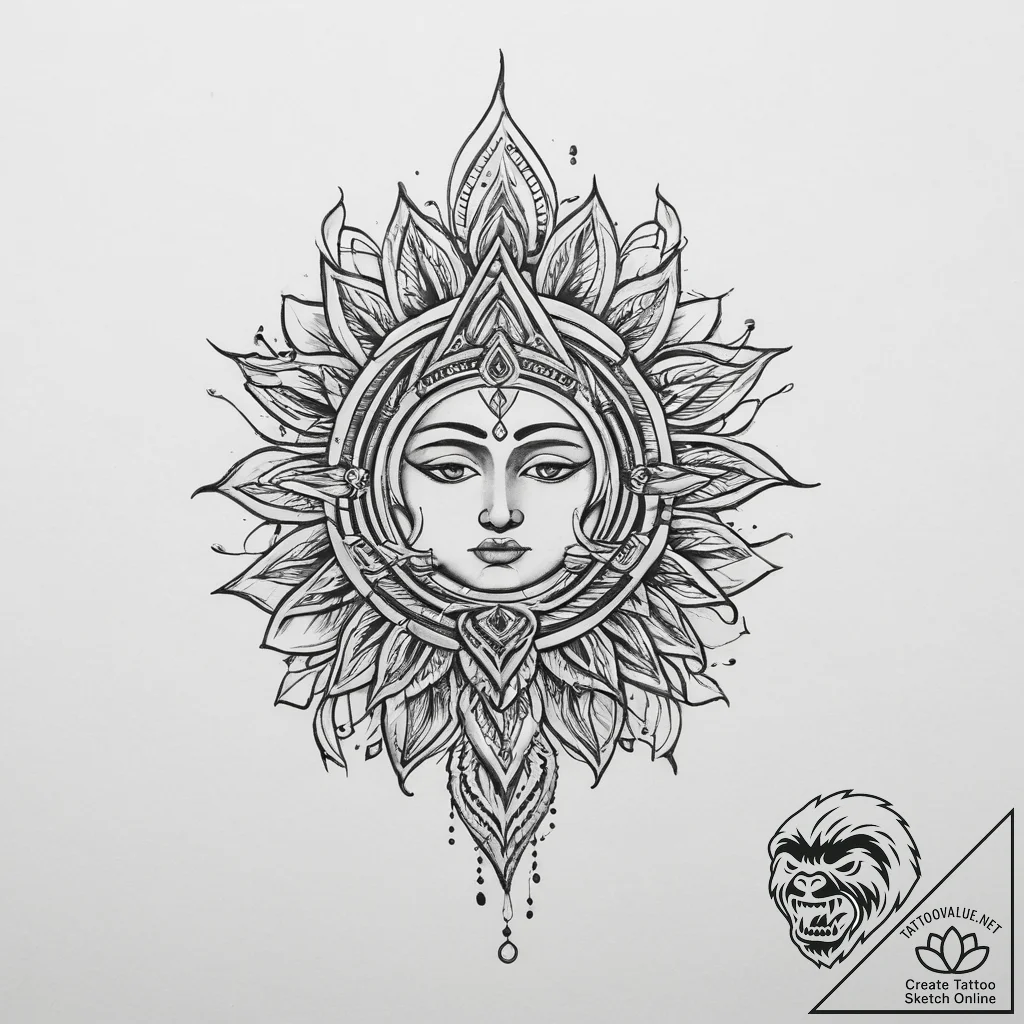 Tattoo sketch sacred soul, tattoo sketch desi... - tattoo sketch (№1759866119_0, 07.10.2025 19:41) — tattoovalue.net