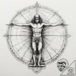 Tattoo sketch leonardo da vinci with a sketch… – tattoo sketch (№1759867209_0, 07.10.2025 20:00) — tattoovalue.net