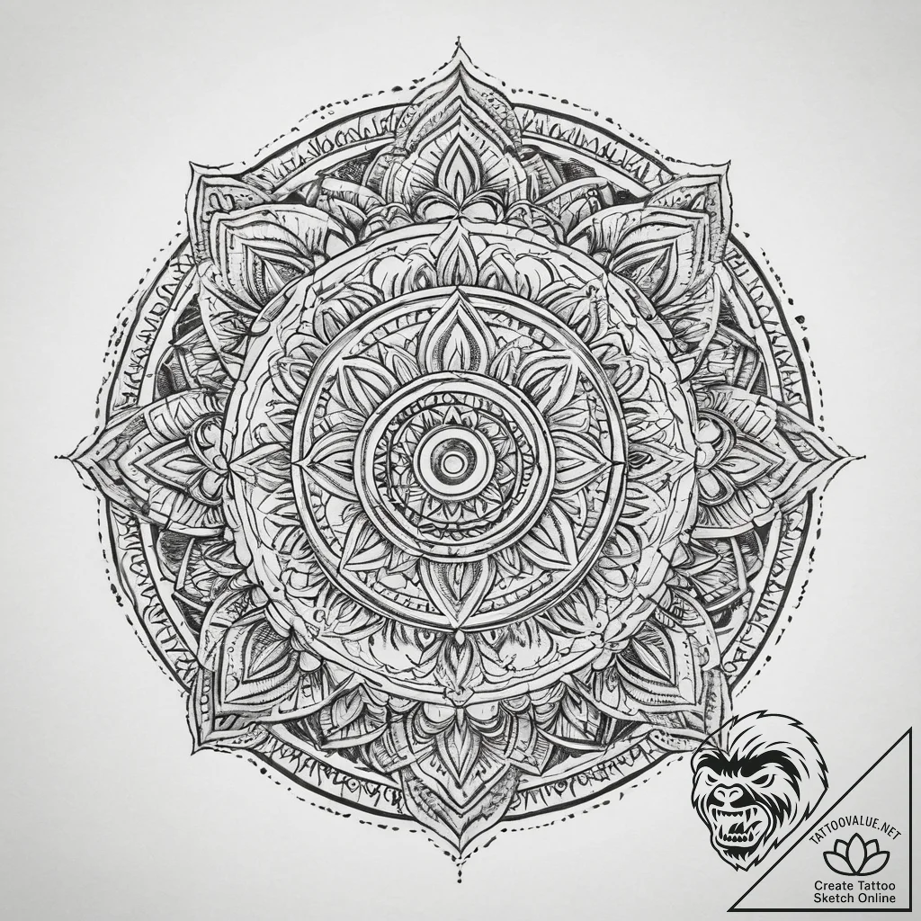 Tattoo sketch sacred lore, ink illustration f... - tattoo sketch (№1759867642_0, 07.10.2025 20:07) — tattoovalue.net