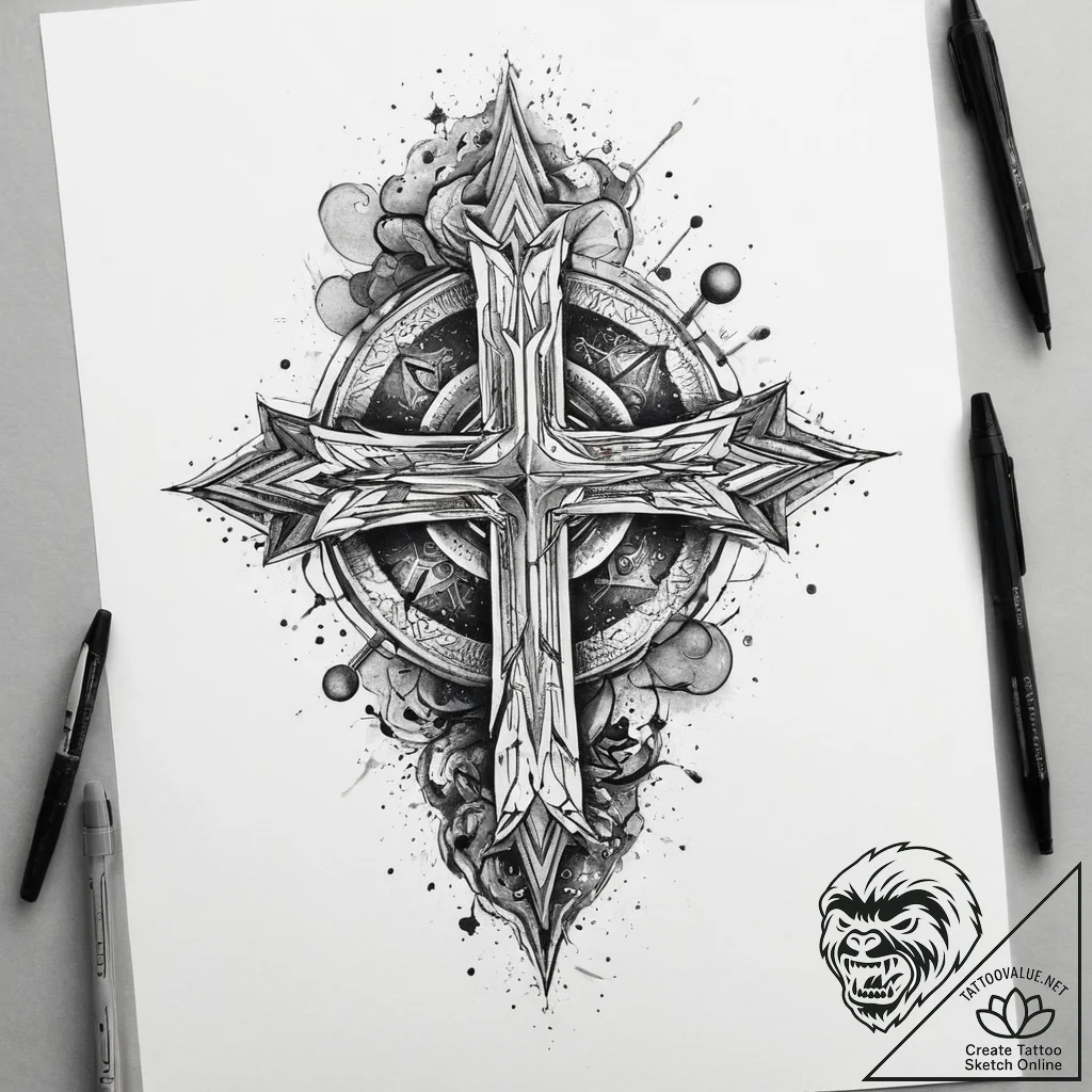 Tattoo sketch cosmic ground, tattoo sketch de... - tattoo sketch (№1759868732_0, 07.10.2025 20:25) — tattoovalue.net