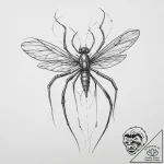 Tattoo sketch water strider, tattoo line art,… – tattoo sketch (№1759869600_0, 07.10.2025 20:40) — tattoovalue.net