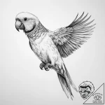 Tattoo sketch parakeet – tattoo sketch (№1759869815_0, 07.10.2025 20:43) — tattoovalue.net