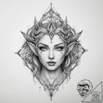 Tattoo sketch elven city, tattoo sketch desig… – tattoo sketch (№1759870030_0, 07.10.2025 20:47) — tattoovalue.net