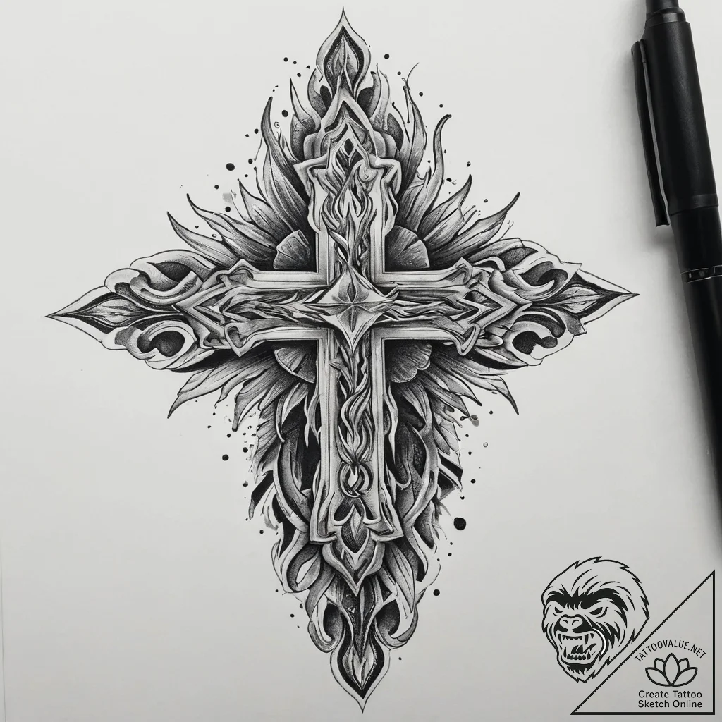 Tattoo sketch fire, tattoo drawing outline, m... - tattoo sketch (№1759870461_0, 07.10.2025 20:54) — tattoovalue.net