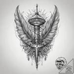 Tattoo sketch перья из линий, concept art for… – tattoo sketch (№1759871763_0, 07.10.2025 21:16) — tattoovalue.net
