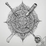 Tattoo sketch field hockey stick and ball, ta… – tattoo sketch (№1759872626_0, 07.10.2025 21:30) — tattoovalue.net