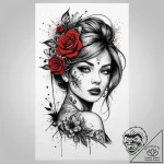 Tattoo sketch formal dress with a design, art… – tattoo sketch (№1759873274_0, 07.10.2025 21:41) — tattoovalue.net