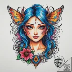 Tattoo sketch fairy tattoo, tattoo flash shee… – tattoo sketch (№1759873712_0, 07.10.2025 21:48) — tattoovalue.net