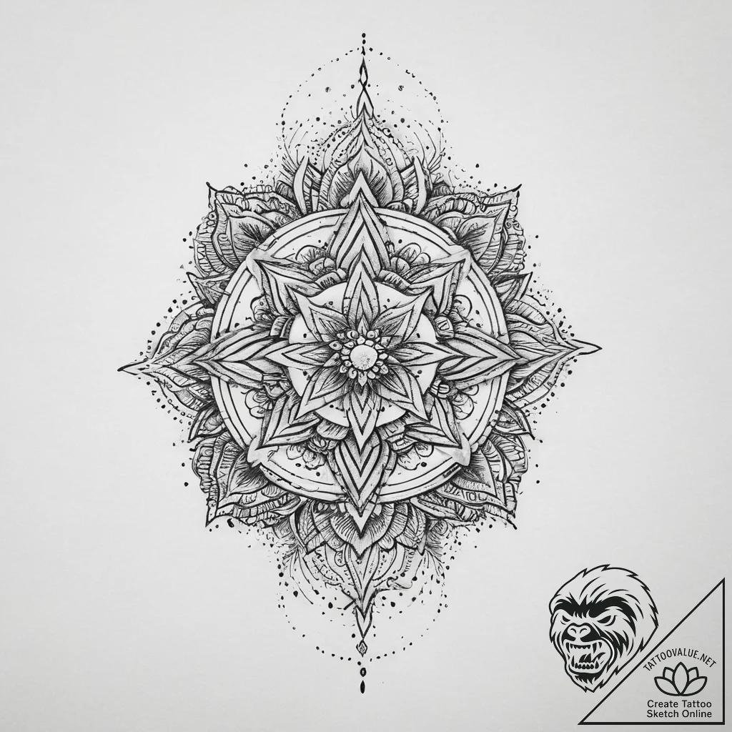 Tattoo sketch sacred source, tattoo line art,... - tattoo sketch (№1759874144_0, 07.10.2025 21:55) — tattoovalue.net