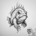 Tattoo sketch frogfish, artistic tattoo sketc… – tattoo sketch (№1759876528_0, 07.10.2025 22:35) — tattoovalue.net