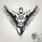 Tattoo sketch superman flying silhouette, tat… – tattoo sketch (№1759876959_0, 07.10.2025 22:42) — tattoovalue.net