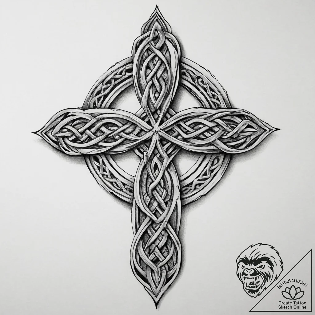 Tattoo sketch celtic knot pattern, tattoo ske... - tattoo sketch (№1759877391_0, 07.10.2025 22:49) — tattoovalue.net