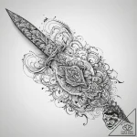 Tattoo sketch knife, concept art for tattoo,… – tattoo sketch (№1759878901_0, 07.10.2025 23:15) — tattoovalue.net