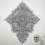 Tattoo sketch blessed self, ink illustration… – tattoo sketch (№1759880210_0, 07.10.2025 23:36) — tattoovalue.net