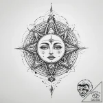Tattoo sketch cosmic being – tattoo sketch (№1759881505_0, 07.10.2025 23:58) — tattoovalue.net