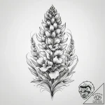 Tattoo sketch lupine flower, tattoo sketch de… – tattoo sketch (№1759882584_0, 08.10.2025 00:16) — tattoovalue.net