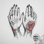Tattoo sketch hands with a pencil, artistic t… – tattoo sketch (№1759883447_0, 08.10.2025 00:30) — tattoovalue.net