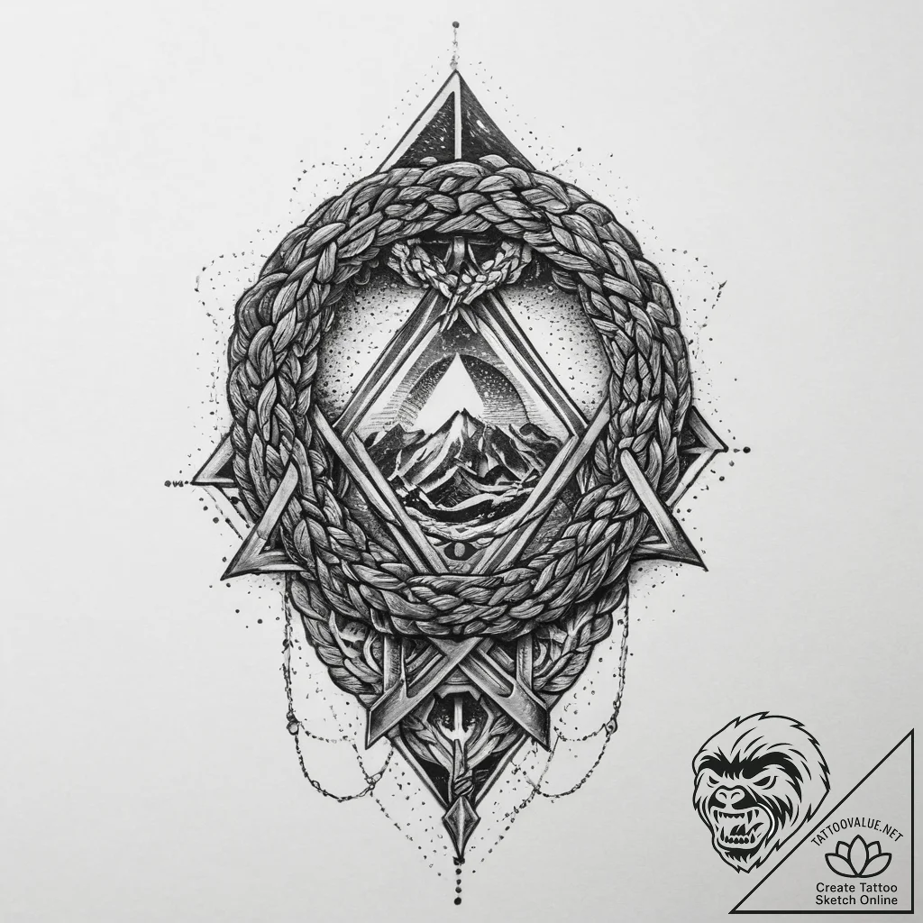 Tattoo sketch rope, tattoo drawing outline, o... - tattoo sketch (№1759883884_0, 08.10.2025 00:38) — tattoovalue.net