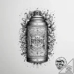 Tattoo sketch graffiti artist spray can, tatt… – tattoo sketch (№1759884099_0, 08.10.2025 00:41) — tattoovalue.net