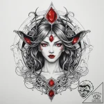 Tattoo sketch witch tattoo, concept art for t… – tattoo sketch (№1759885610_0, 08.10.2025 01:06) — tattoovalue.net